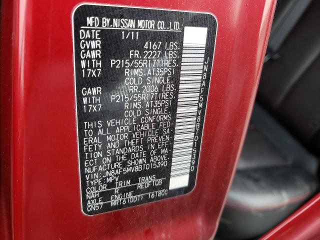 2011 NISSAN JUKE S JN8AF5MV8BT015390