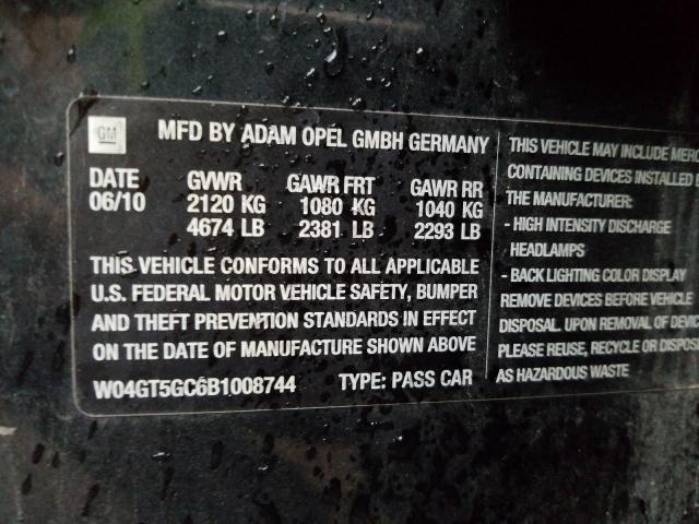 2011 BUICK REGAL CXL W04GT5GC6B1008744