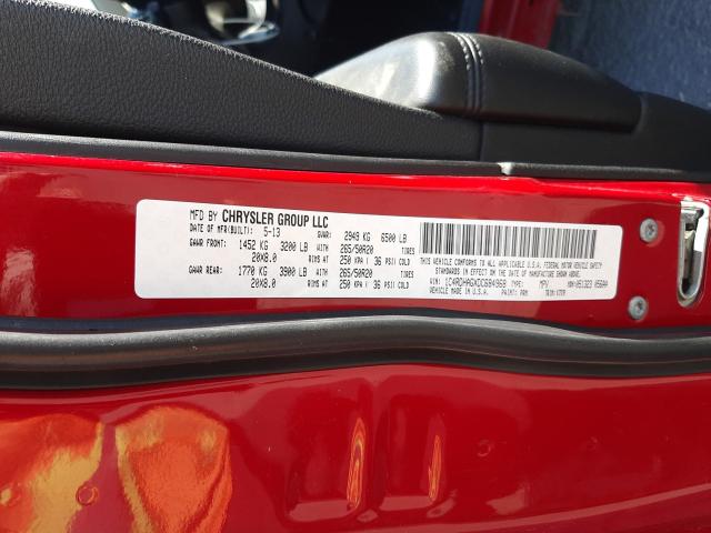 2013 DODGE DURANGO SX 1C4RDHAGXDC684968