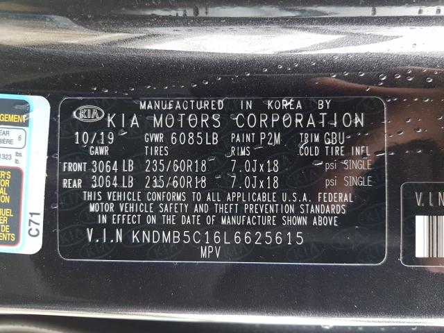 2020 KIA SEDONA LX KNDMB5C16L6625615