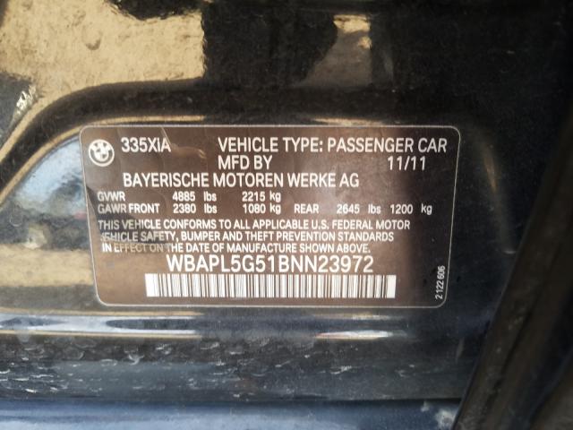 2011 BMW 335 XI WBAPL5G51BNN23972