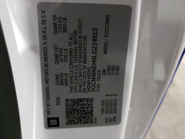 2020 CHEVROLET SILVERADO 3GCNWAEH0LG224913