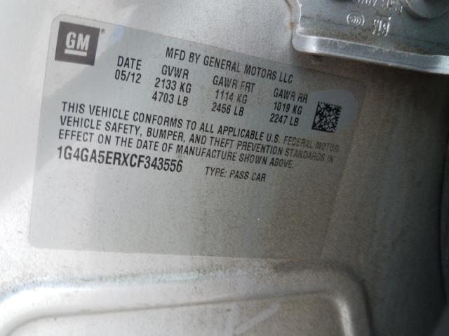 2012 BUICK LACROSSE 1G4GA5ERXCF343556