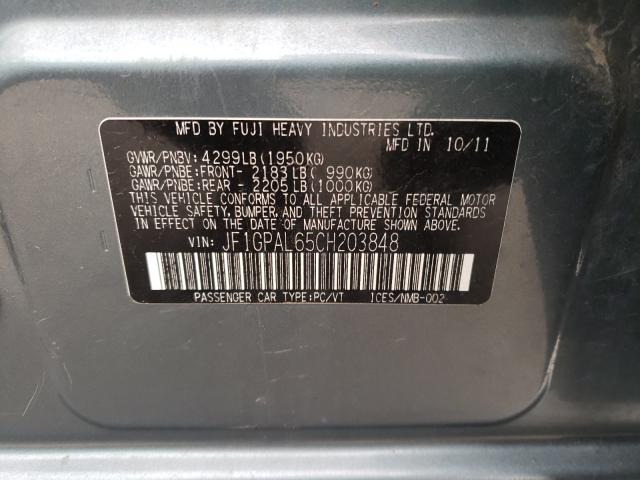 2012 SUBARU IMPREZA SP JF1GPAL65CH203848