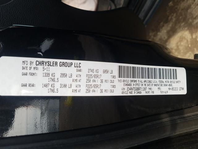 2011 DODGE GRAND CARA 2D4RN7DG8BR711207