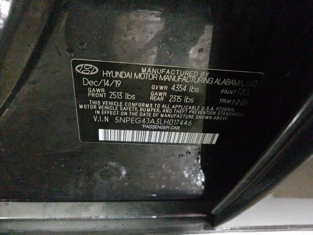 2020 HYUNDAI SONATA SE 5NPEG4JA3LH017446