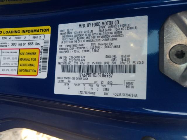 2018 FORD MUST 1FA6P8THXJ5106987