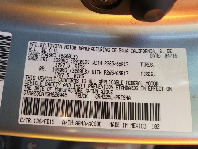 2016 TOYOTA TACOMA DOU 3TMAZ5CN7GM020445