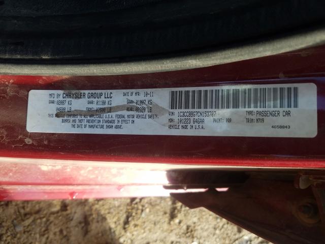 2012 CHRYSLER 200 TOURIN 1C3CCBBG7CN153707