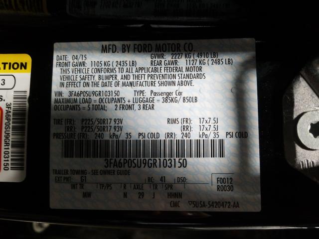 2016 FORD FUSION TIT 3FA6P0SU9GR103150