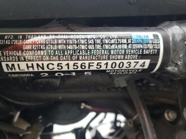 2015 HONDA CBR300 RA MLHNC5156F5100374