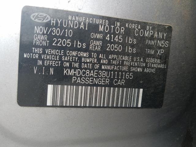 2011 HYUNDAI ELANTRA TO KMHDC8AE3BU111165