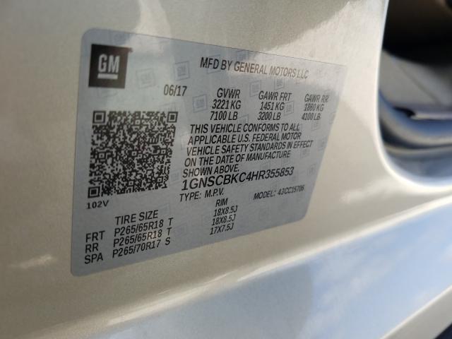2017 CHEVROLET TAHOE C150 1GNSCBKC4HR355853