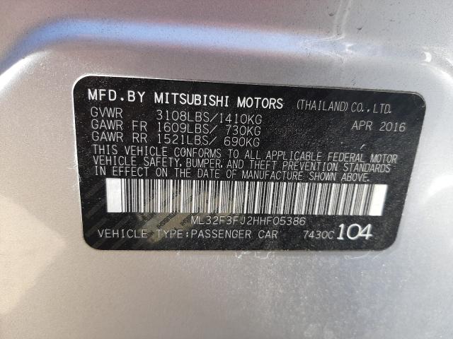 2017 MITSUBISHI MIRAGE G4 - ML32F3FJ2HHF05386