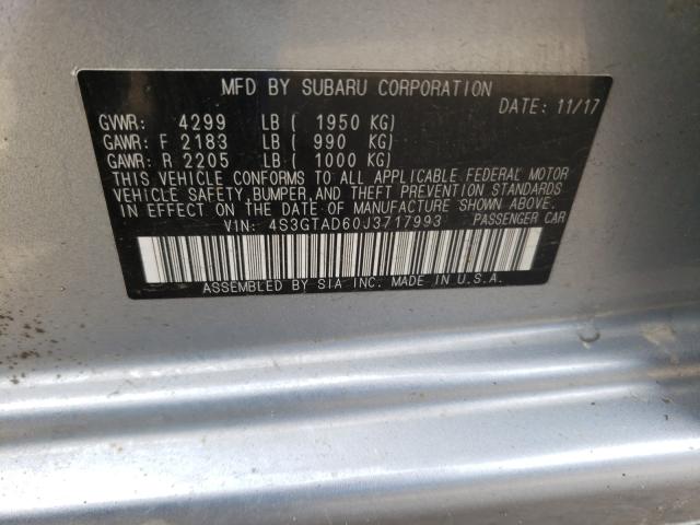 2018 SUBARU IMPREZA PR 4S3GTAD60J3717993