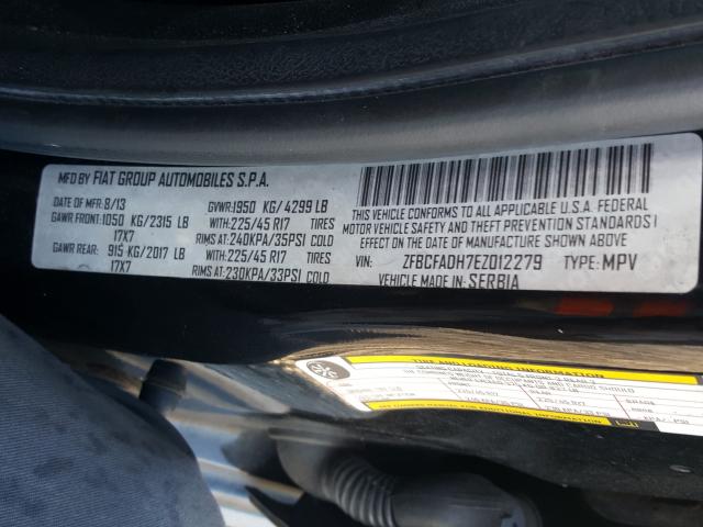 2014 FIAT 500L TREKK ZFBCFADH7EZ012279