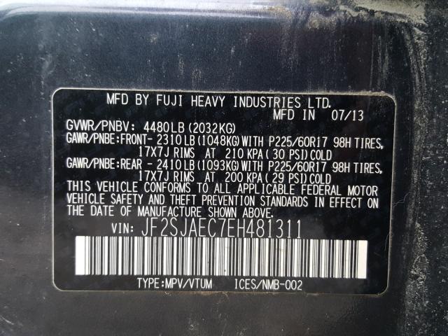 2014 SUBARU FORESTER 2 JF2SJAEC7EH481311