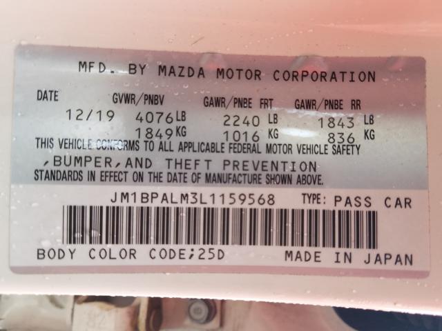 2020 MAZDA 3 JM1BPALM3L1159568