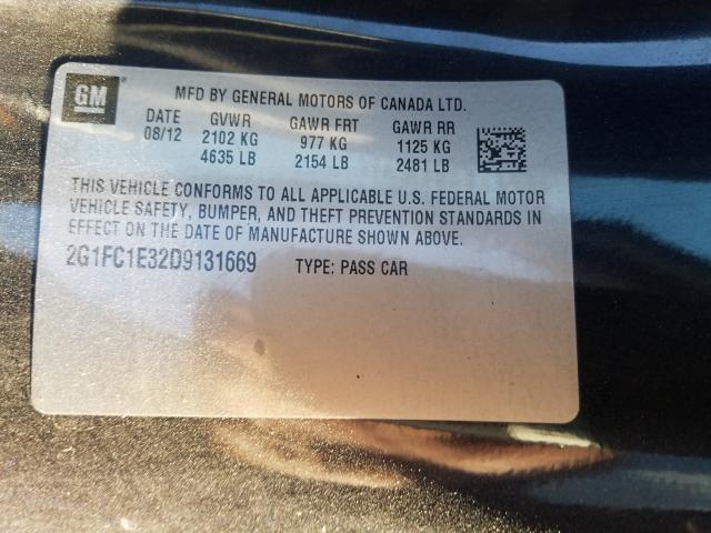 2013 CHEVROLET CAMARO LT 2G1FC1E32D9131669