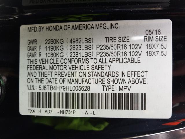 2017 ACURA RDX ADVANC 5J8TB4H79HL005628