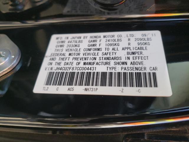 2012 ACURA TSX SE JH4CU2F87CC004431