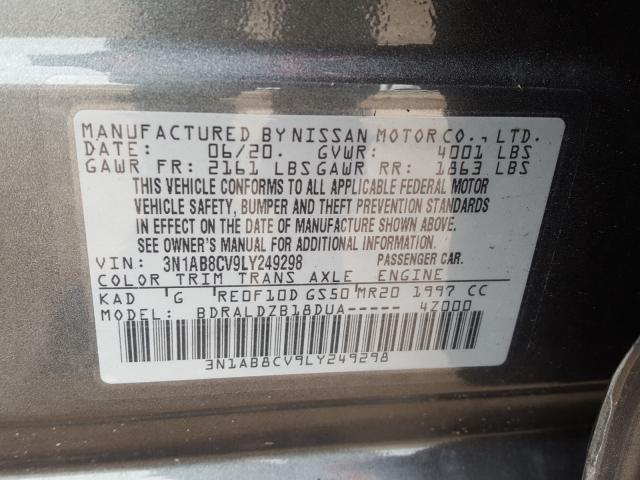 2020 NISSAN SENTRA SV 3N1AB8CV9LY249298