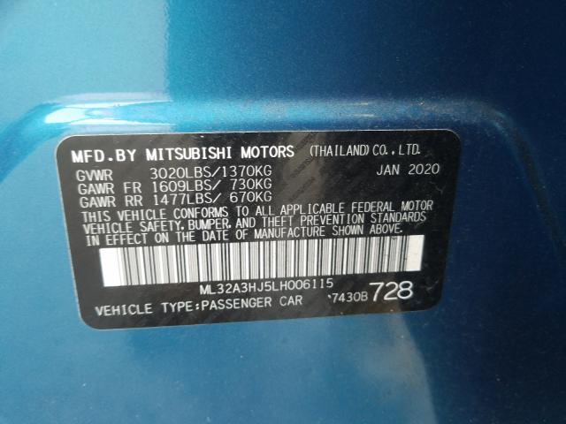 2020 MITSUBISHI MIRAGE ES ML32A3HJ5LH006115