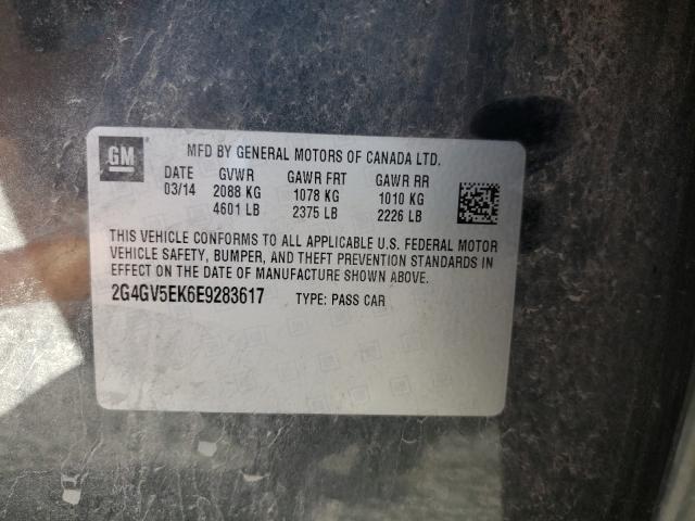 2014 BUICK REGAL 2G4GV5EK6E9283617