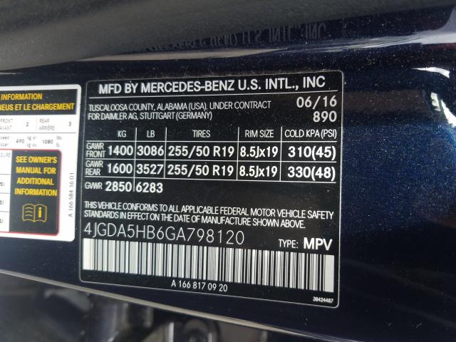 2016 MERCEDES-BENZ GLE 350 4M 4JGDA5HB6GA798120