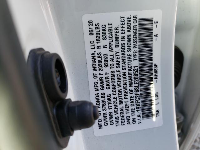 2020 HONDA CIVIC LX 19XFC2F68LE208521