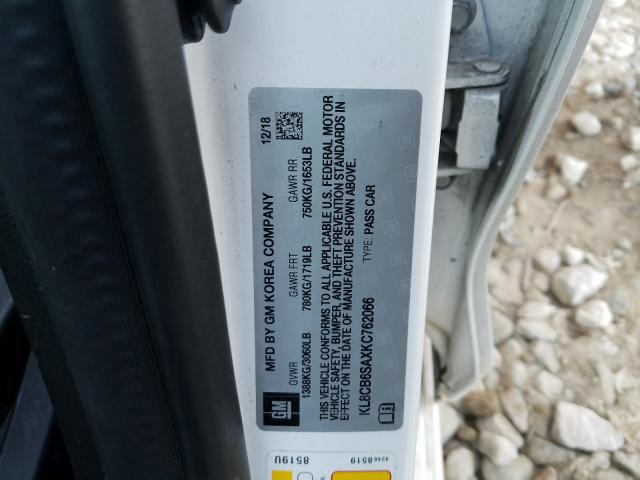 2019 CHEVROLET SPARK KL8CB6SAXKC762066