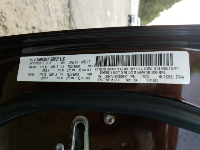 2014 RAM 1500 LARAM 1C6RR7VT6ES193637