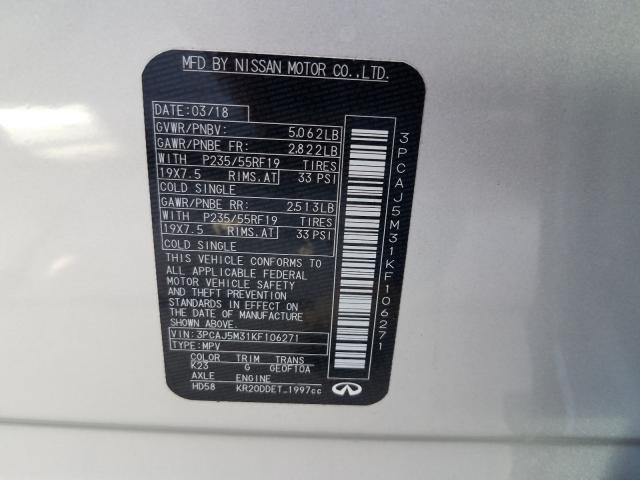 2019 INFINITI QX50 ESSEN 3PCAJ5M31KF106271
