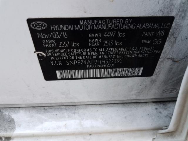 2017 HYUNDAI SONATA SE 5NPE24AF9HH522392