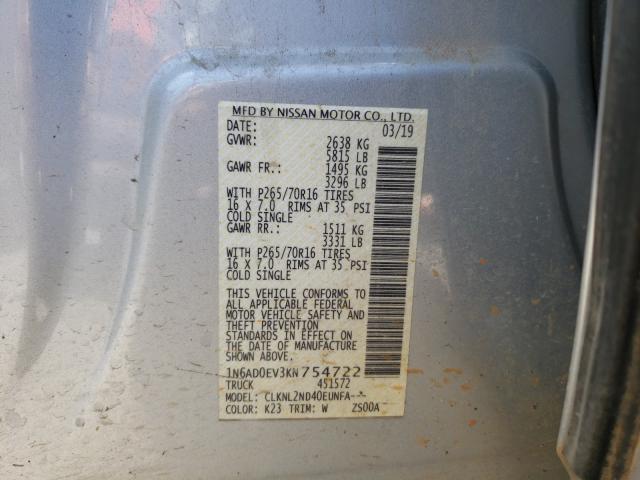2019 NISSAN FRONTIER S 1N6AD0EV3KN754722