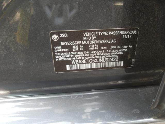 2018 BMW 320 I WBA8E1G5XJNU92422