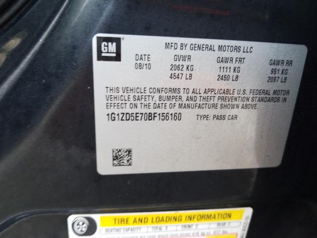 2011 CHEVROLET MALIBU 2LT 1G1ZD5E70BF156160