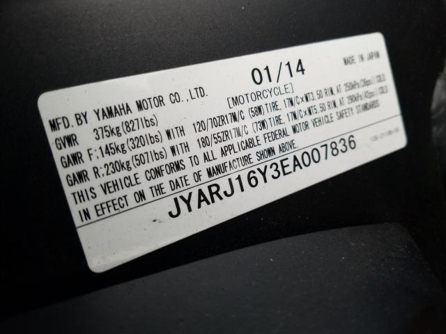2014 YAMAHA YZFR6 C JYARJ16Y3EA007836
