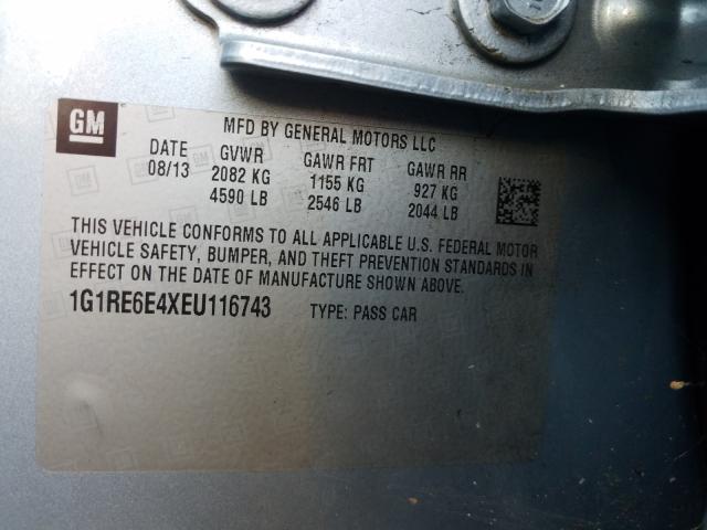 2014 CHEVROLET VOLT 1G1RE6E4XEU116743