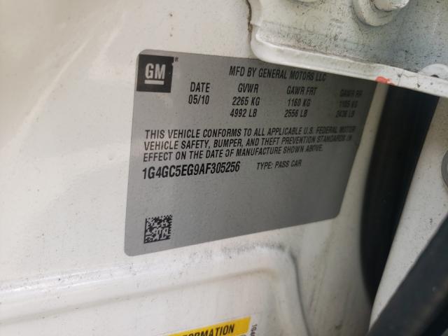 2010 BUICK LACROSSE C 1G4GC5EG9AF305256