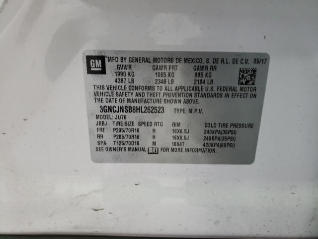 2017 CHEVROLET TRAX LS 3GNCJNSB8HL262523