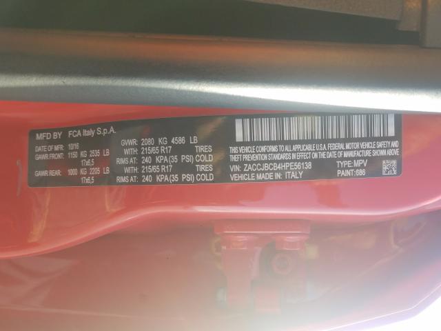 2017 JEEP RENEGADE T ZACCJBCB4HPE56138