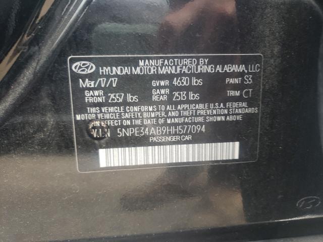 2017 HYUNDAI SONATA SPO 5NPE34AB9HH577094