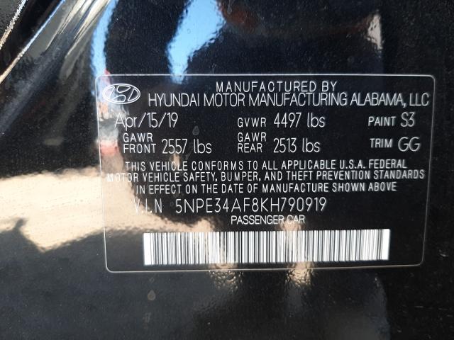 2019 HYUNDAI SONATA LIM 5NPE34AF8KH790919