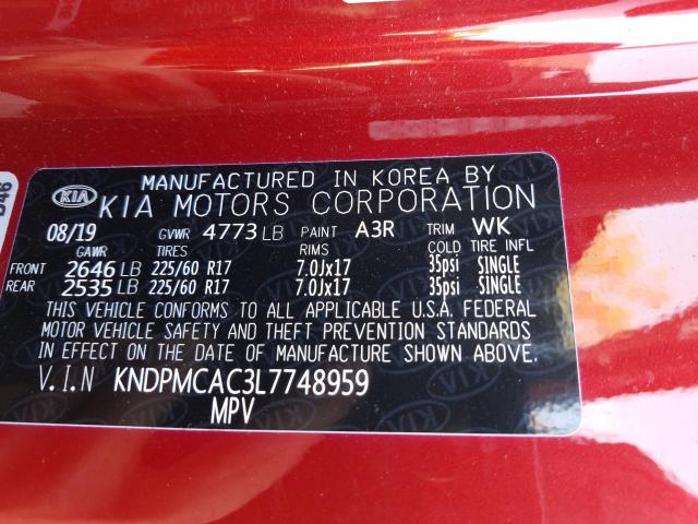 2020 KIA SPORTAGE L KNDPMCAC3L7748959
