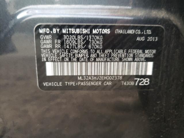 2014 MITSUBISHI MIRAGE DE ML32A3HJ2EH002378