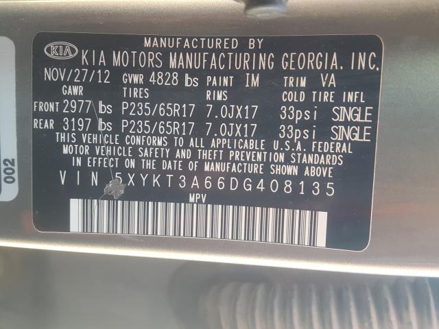2013 KIA SORENTO 5XYKT3A66DG408135