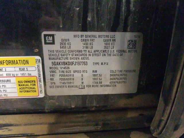 2015 BUICK ENCLAVE 5GAKVBKD0FJ197763
