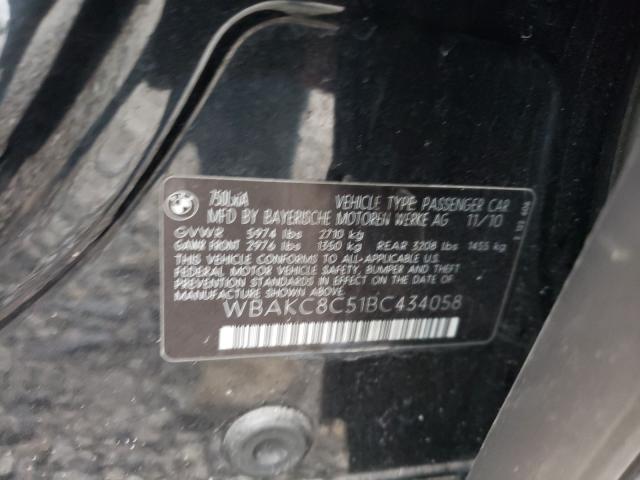 2011 BMW 750LI WBAKC8C51BC434058