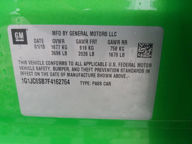 2015 CHEVROLET SONIC LT 1G1JC6SB7F4162764